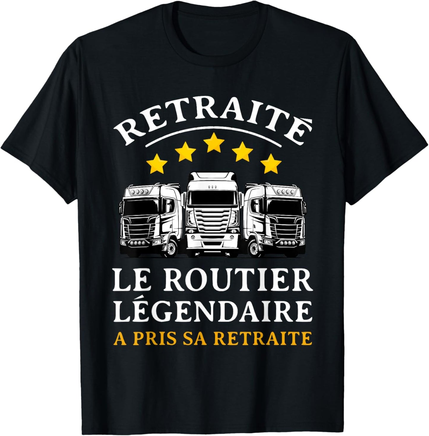 Retirement Gift Roadman Dad Driver Retired , Black, S T-Shirt - T-Shirt | Black