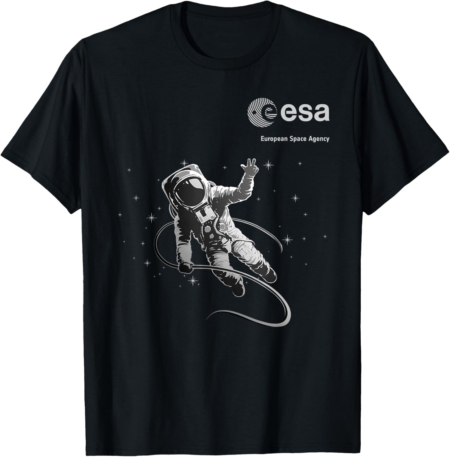 ESA European Space Agency Astronaut , black T-Shirt - T-Shirt | Black