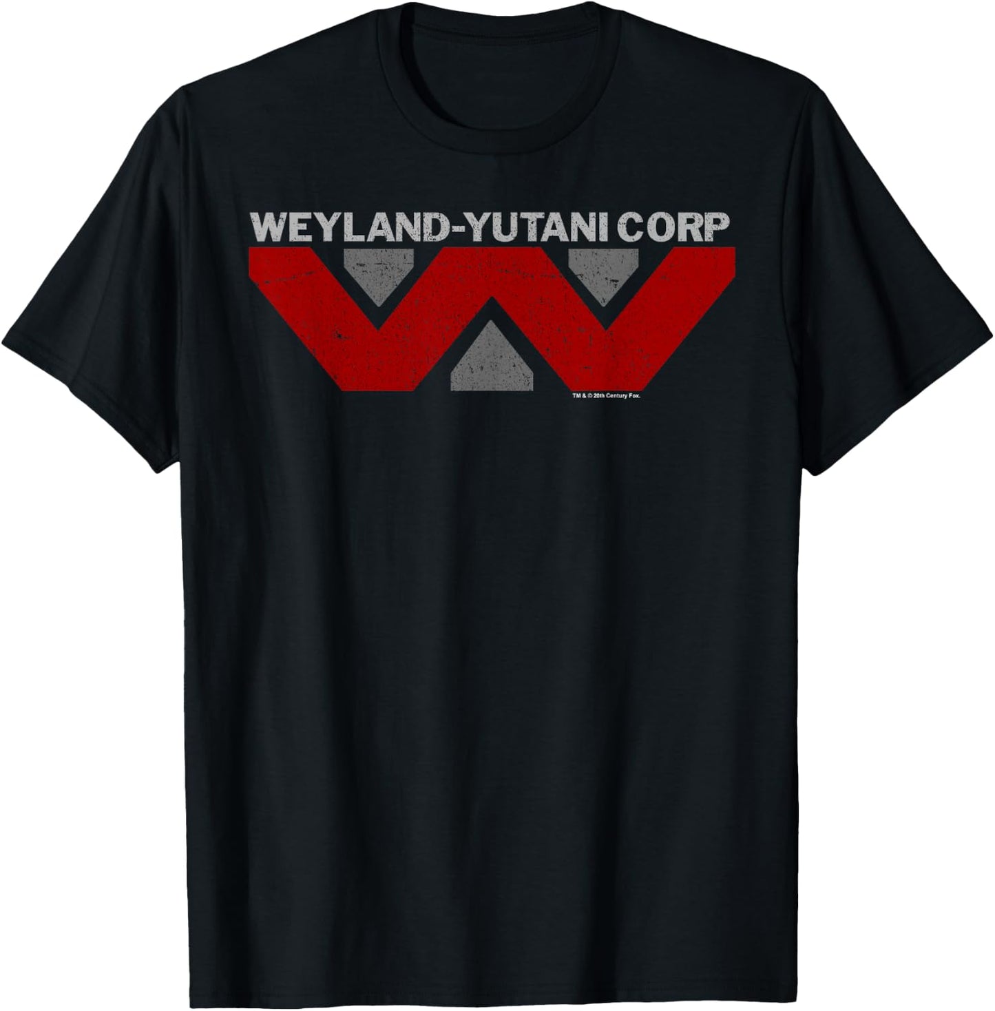 Aliens Weyland-yutani Corp Acheron Colony Chest Text Logo V2 T-Shirt - T-Shirt | Black