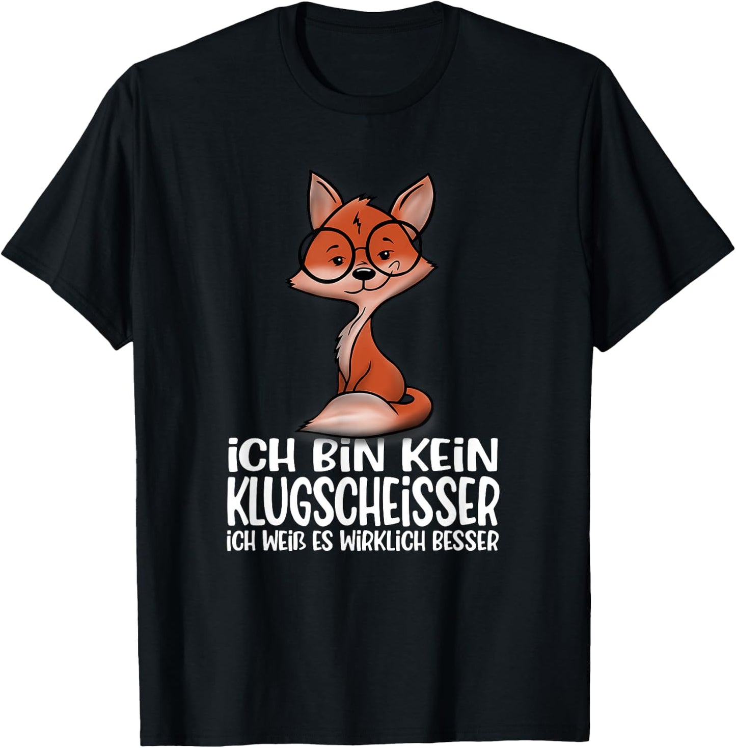 with German Text "Ich Bin Nein Klugscheißer" (Ich Bin No Cloud) [, black T-Shirt - T-Shirt | Black