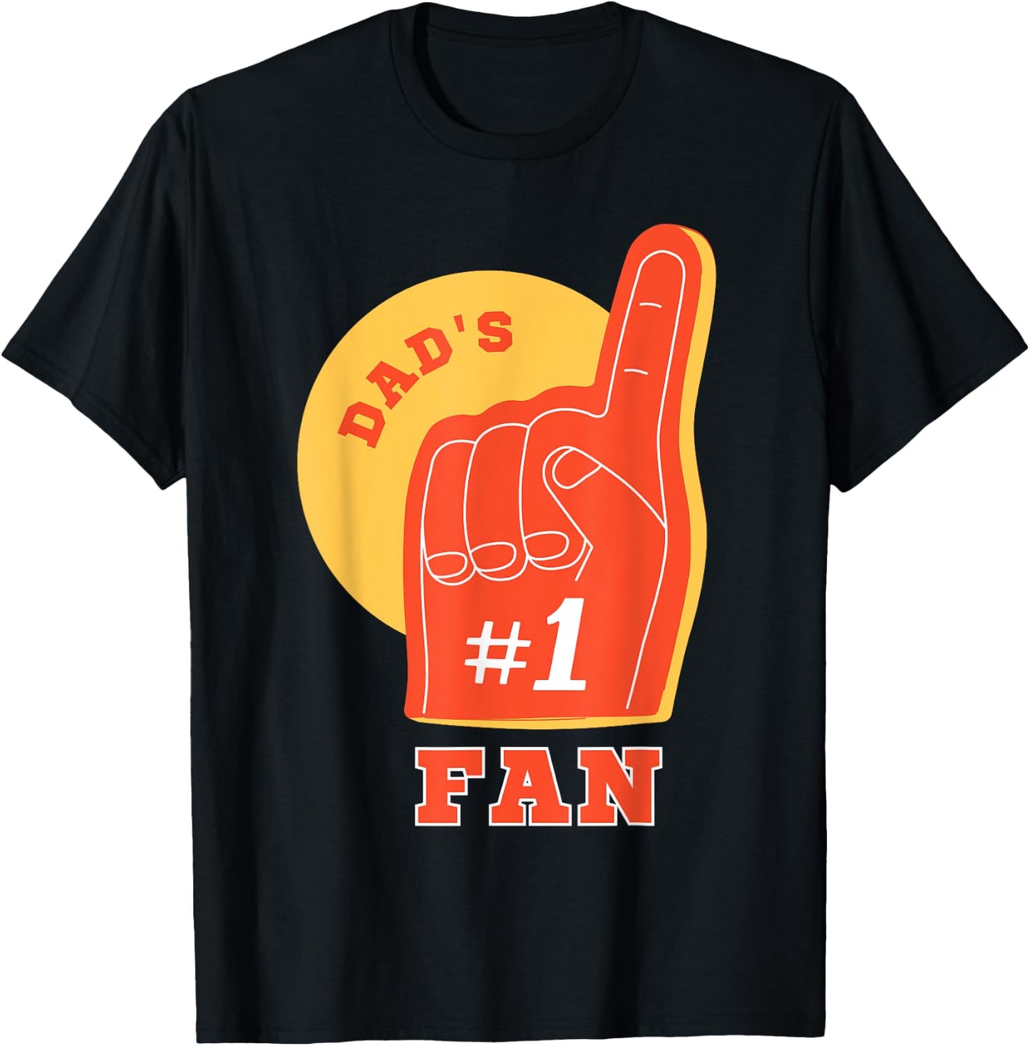 Dad’s #1 Fan | Father’s Day For Kids Toddler Boy Girl T-Shirt - T-Shirt | Black