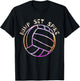 Girls Volleyball Shirt with Colorful V-Ball T-Shirt - T-Shirt | Black
