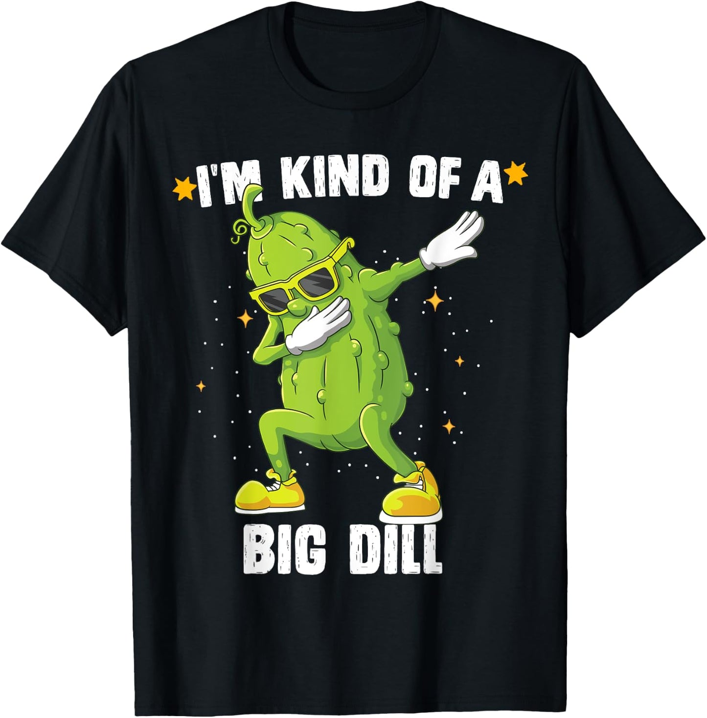 I'm Kind Of Big Dill Pickle Dabbing Halloween Cucumber T-Shirt - T-Shirt | Black