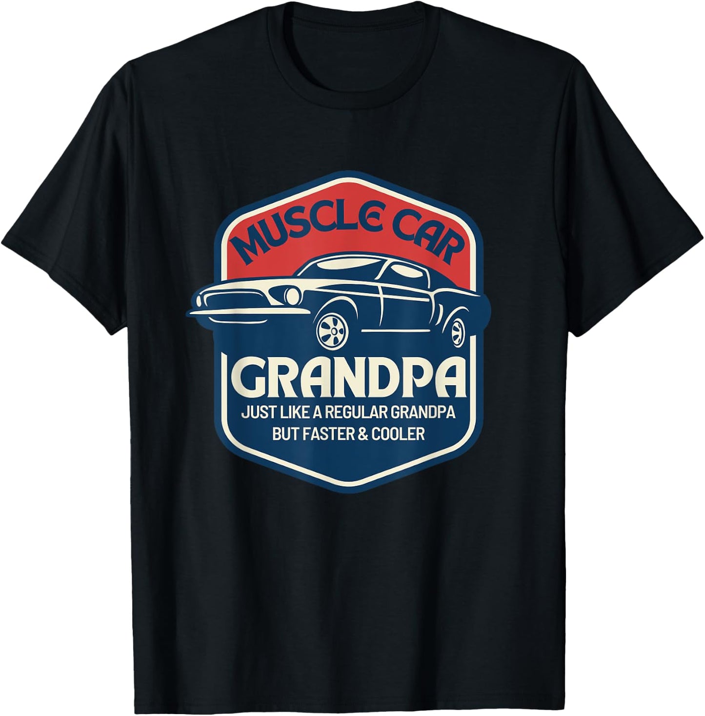 Muscle Car Grandpa Old Guys Vintage Car Lover T-Shirt - T-Shirt | Black