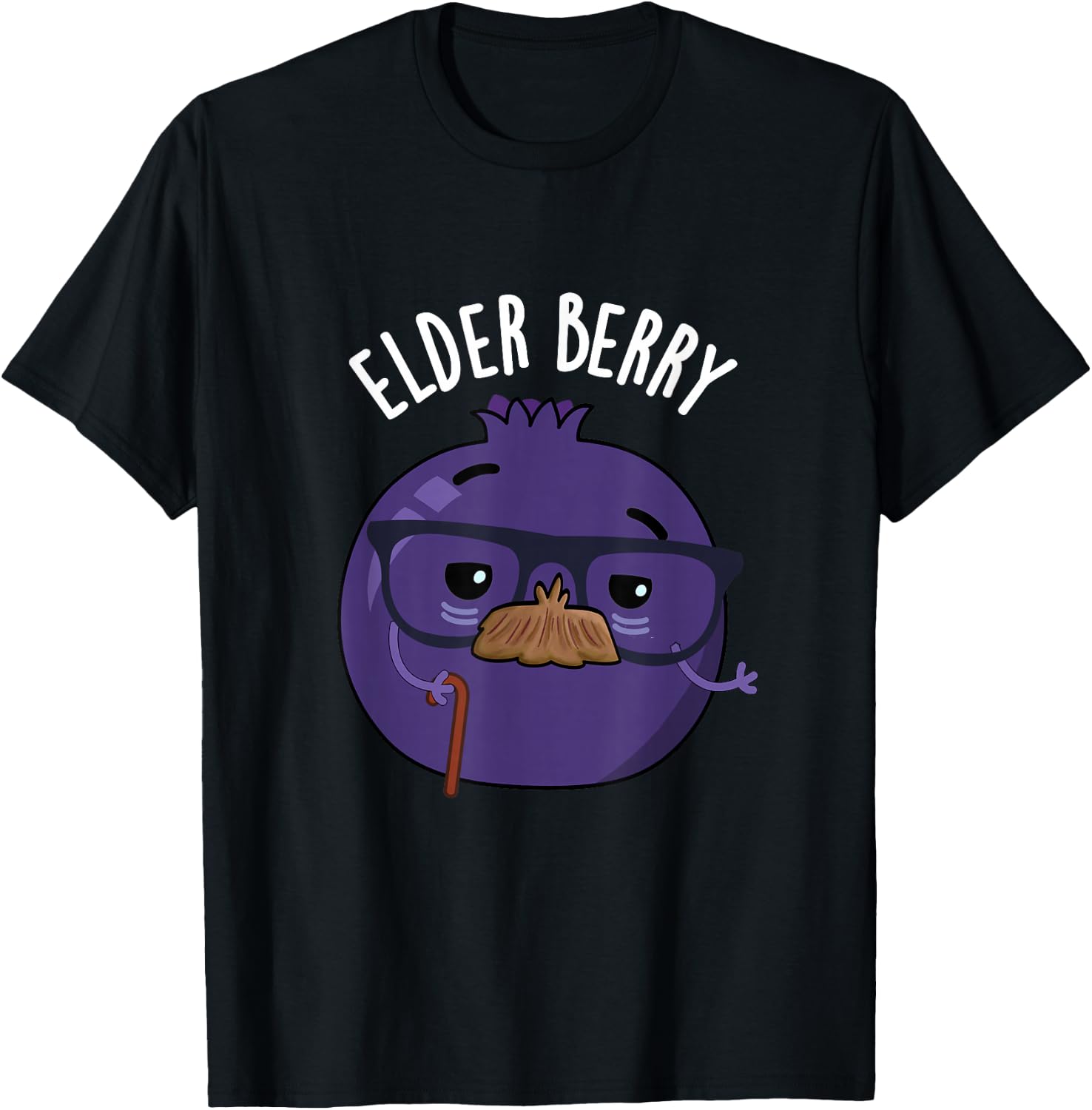 Elder-berry Funny Fruit Pun T-Shirt - T-Shirt | Black