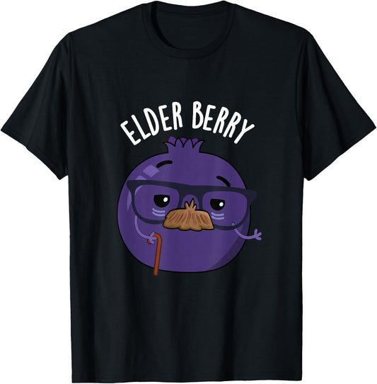 Elder-berry Funny Fruit Pun T-Shirt - T-Shirt | Black