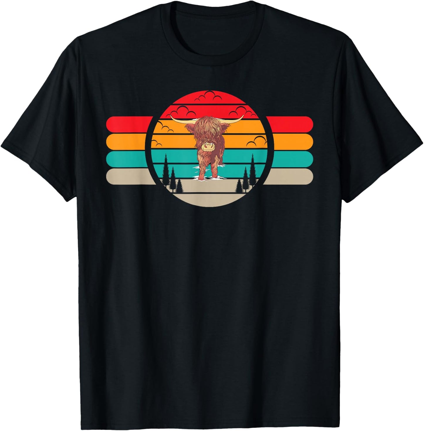 Highland Cow T-Shirt - T-Shirt | Black