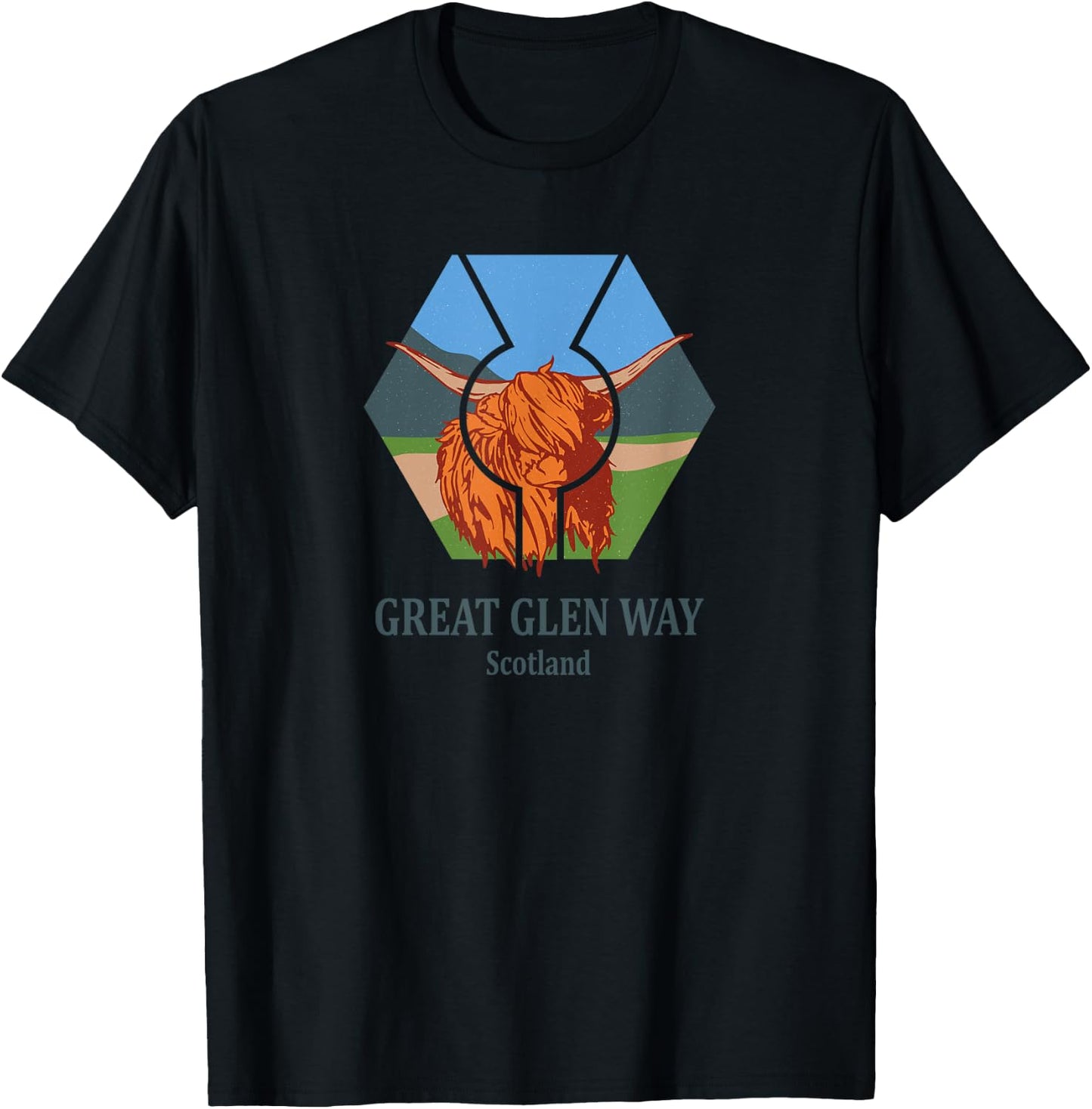 Great Glen Way - Scotland T-Shirt - T-Shirt | Black