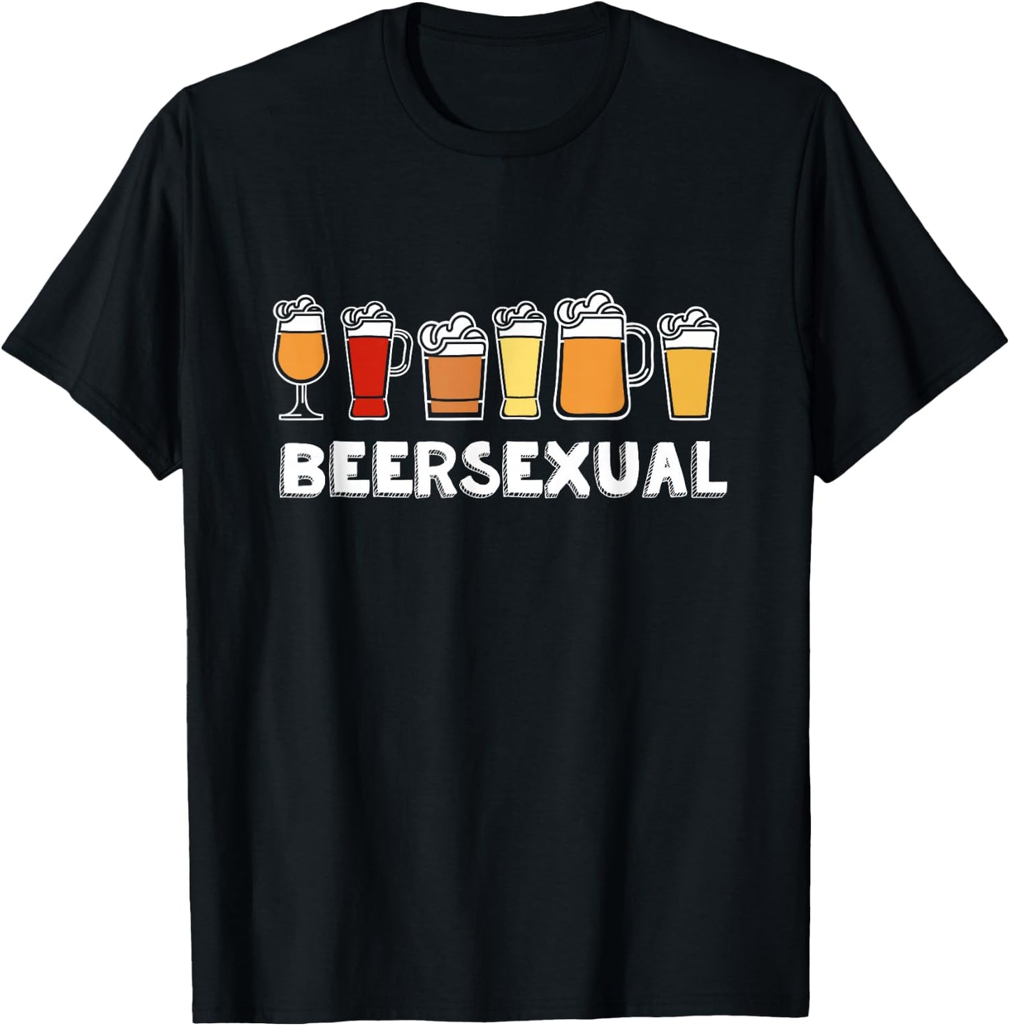 Beersexual Funny Beer Lover, Ale Lager IPA Humour T-Shirt - T-Shirt | Black