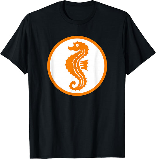 Seahorse Swimming Badge Early Swimmer Retro Swimming , White T-Shirt - T-Shirt | Black