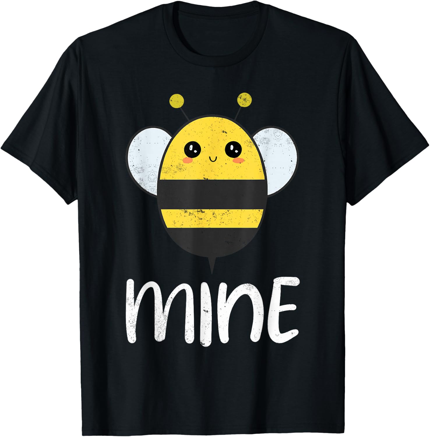 Bee Mine Cute Bees T-Shirt - T-Shirt | Black