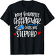 My Favorite Cheerleader Calls Me Stepdad Funny Cheerleading T-Shirt - T-Shirt | Black