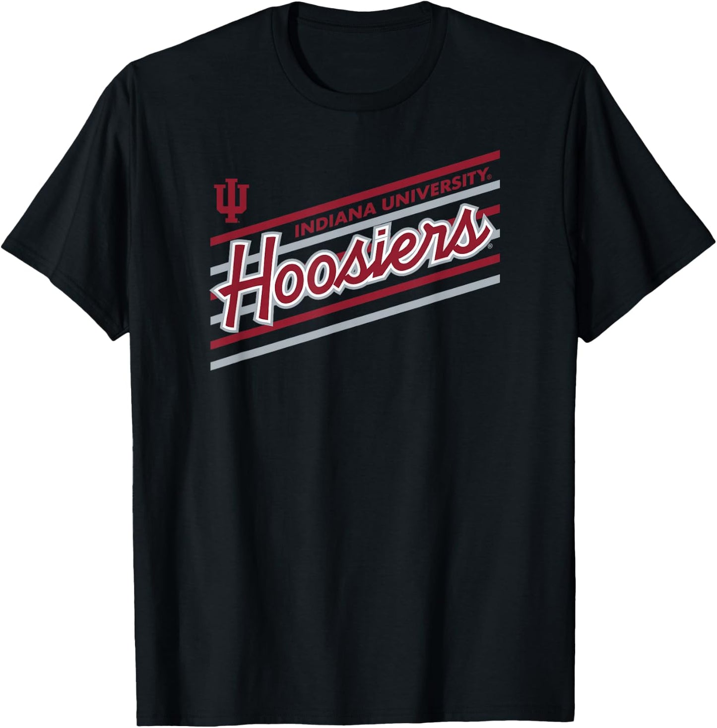 Indiana Hoosiers Retro Performer Black Officially Licensed T-Shirt - T-Shirt | Black