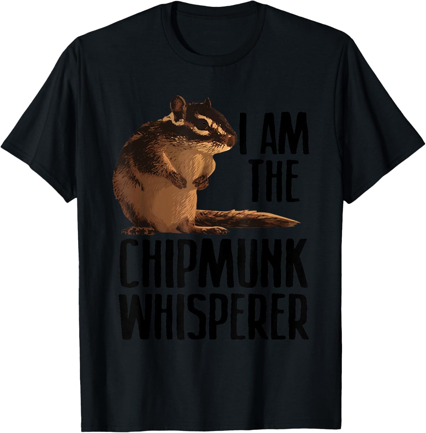 Cool Chipmunk Women Chipmunk Whisperer Pet Squirrel T-Shirt - T-Shirt | Black