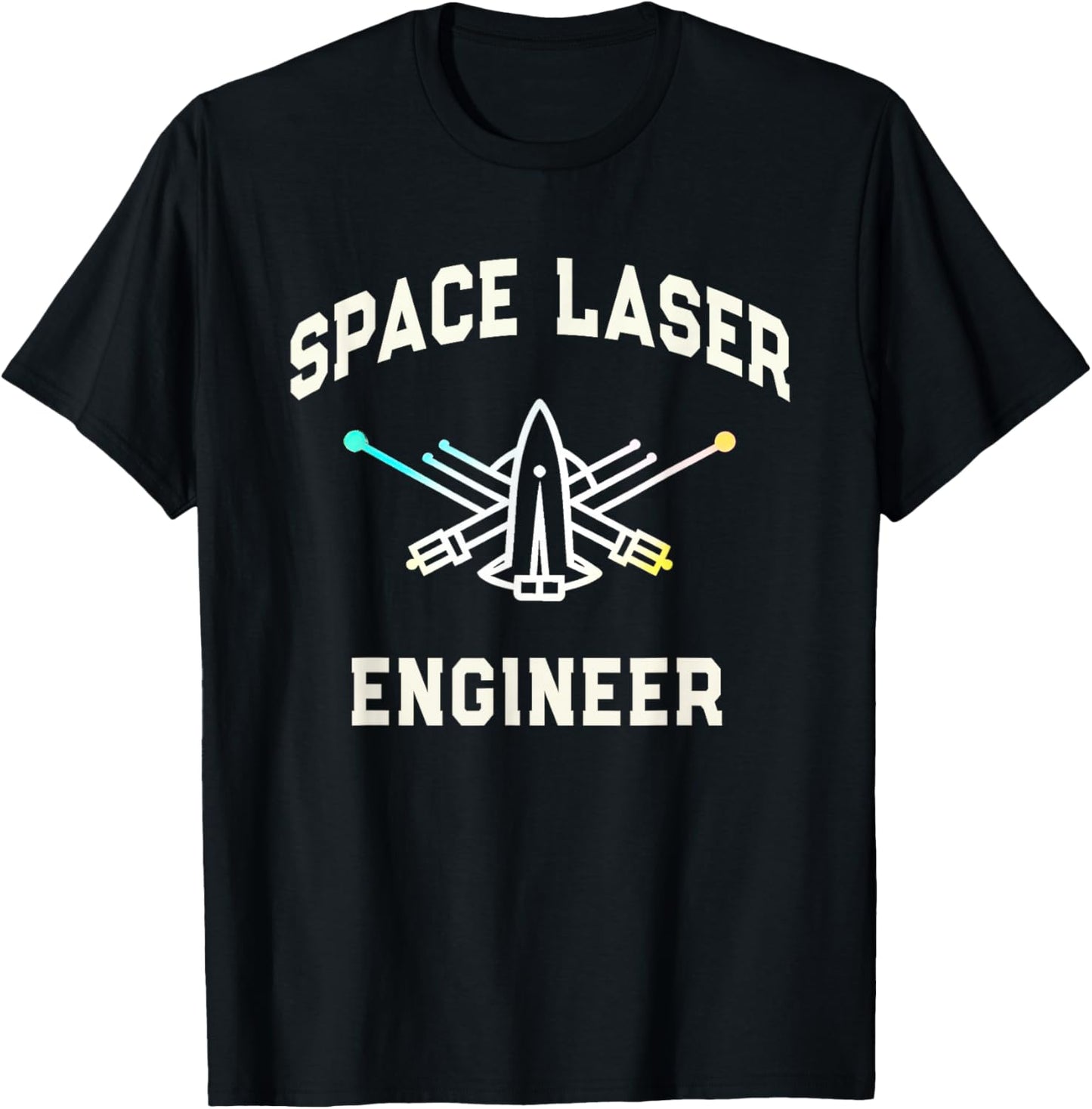 Funny Secret Jewish SPACE LASER ENGINEER Corps Crew Pilot T-Shirt - T-Shirt | Black