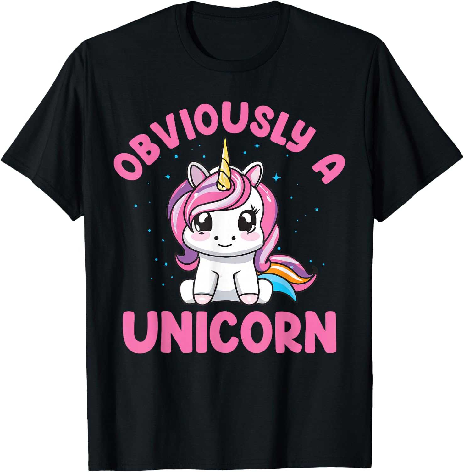 Funny Unicorn Obviously A Unicorn T-Shirt - T-Shirt | Black