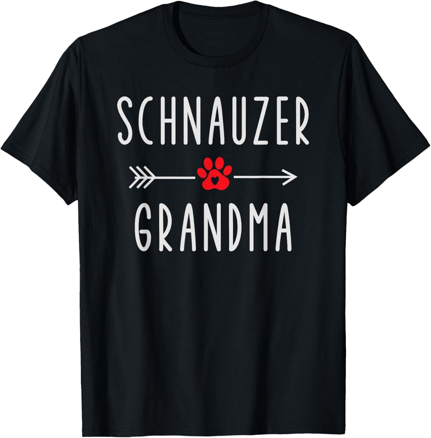 Schnauzer Grandma Dog Lover Gift Miniature Schnauzer Owner T-Shirt - T-Shirt | Black