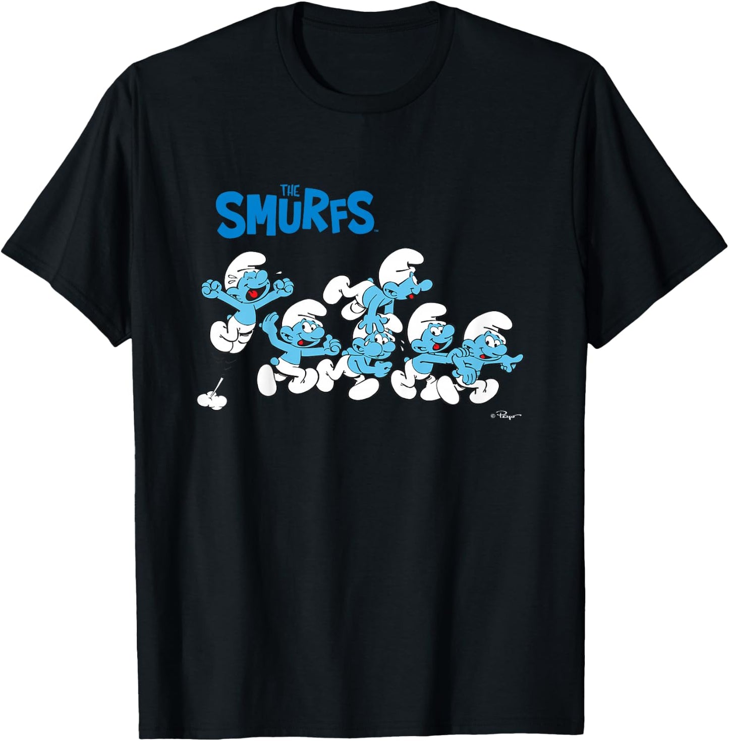 Kids The Smurfs All Excited Kids T-Shirt - T-Shirt | Black