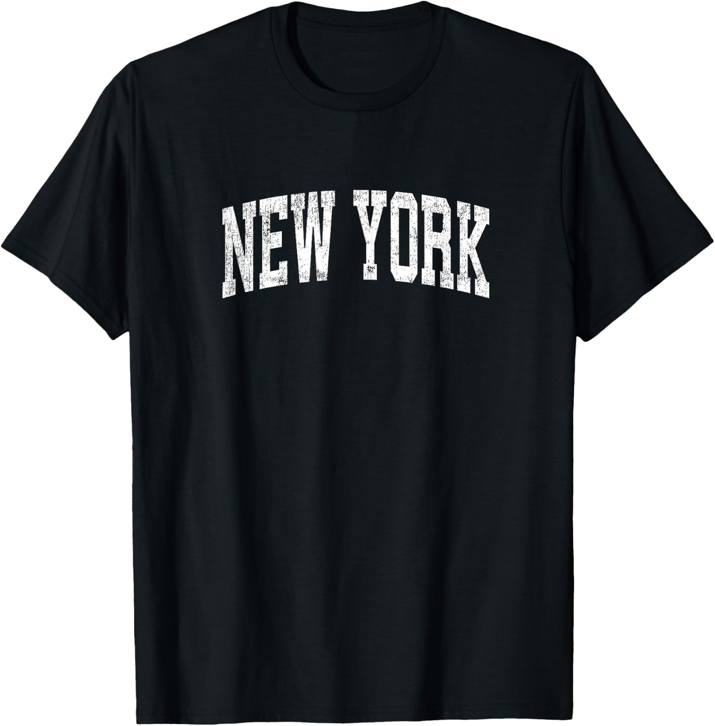 New York NY Vintage Athletic Sports Design T-Shirt - T-Shirt | Black