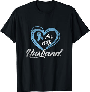 Warrior Husband Wife Gift Prostate Cancer Awareness T-Shirt - T-Shirt | Black