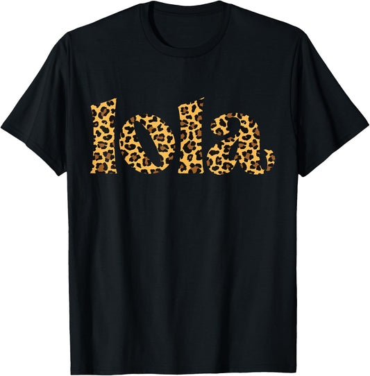 Lola Filipino Leopard Lola Grandma T-Shirt - T-Shirt | Black