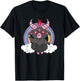 Pastel Goth Cute Kawaii Weird Goat Rainbow Satanic Pentagram T-Shirt - T-Shirt | Black