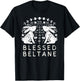 Pagan Rabbits and Flowers Beltane Blessings Paganism T-Shirt - T-Shirt | Black