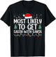 Most Likely To Get Sassy With Santa Funny Family Christmas T-Shirt - T-Shirt | Black