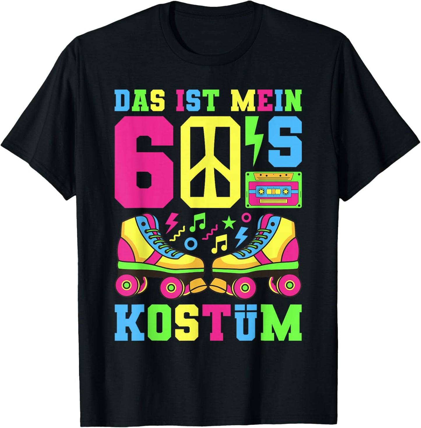 60s Costume 60s Outfit 60s Theme Party 60s , black T-Shirt - T-Shirt | Black
