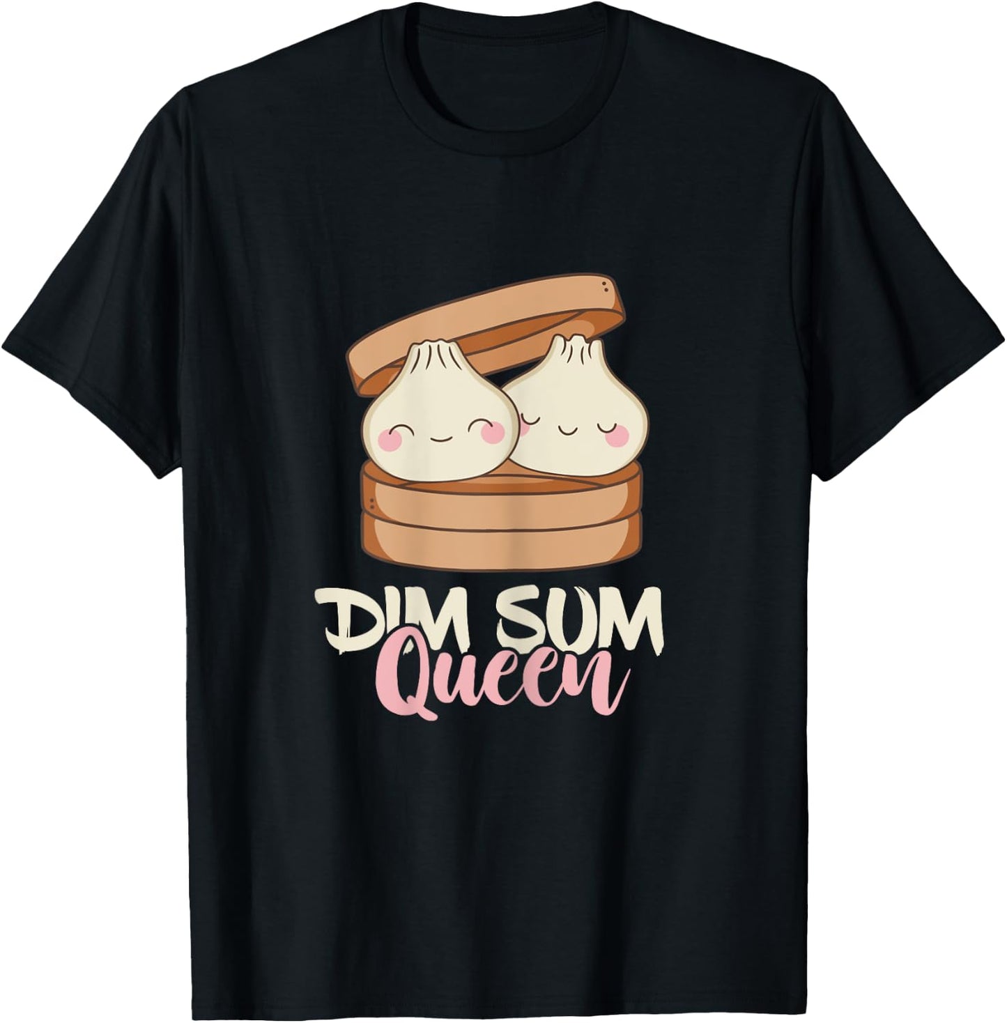 Dim Sum Queen Dumplings Foodie Dumpling Lover Asian Food T-Shirt - T-Shirt | Black