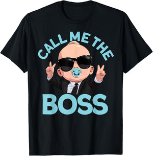 Baby Boss Call Me Boss Like A Boss Kids , Black, S T-Shirt - T-Shirt | Black