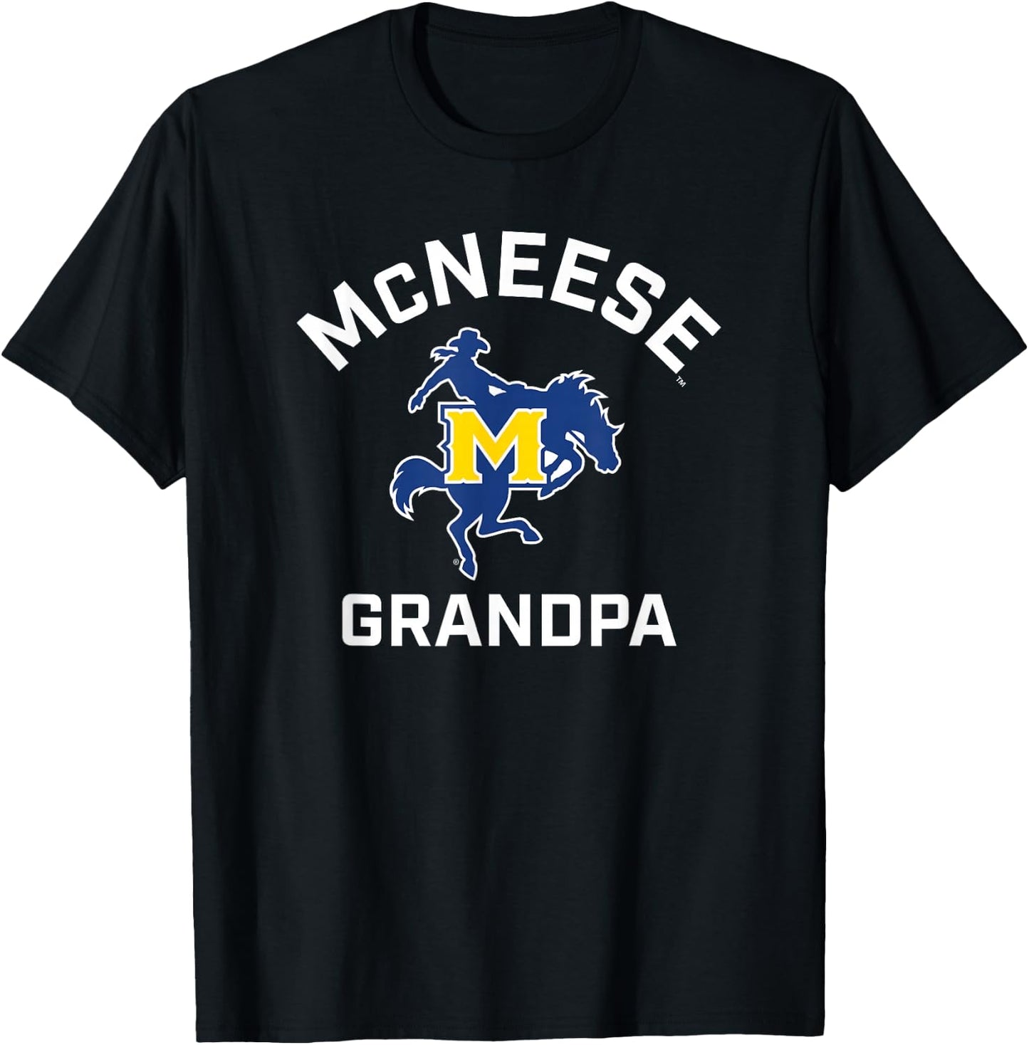 McNeese State University Cowboys Arched Grandpa T-Shirt - T-Shirt | Black