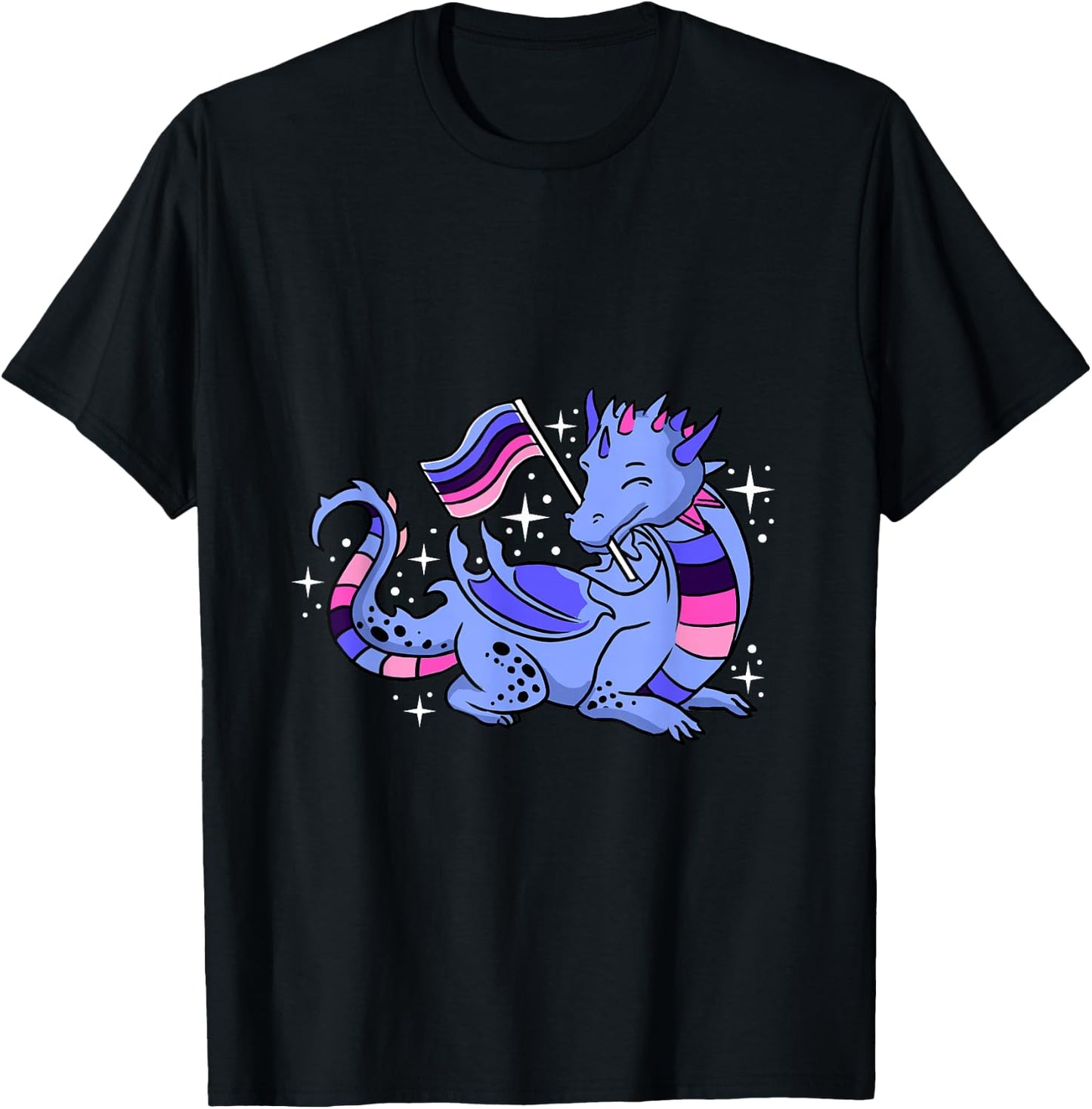 Omnisexual Dragon Omnisexual Pride T-Shirt - T-Shirt | Black