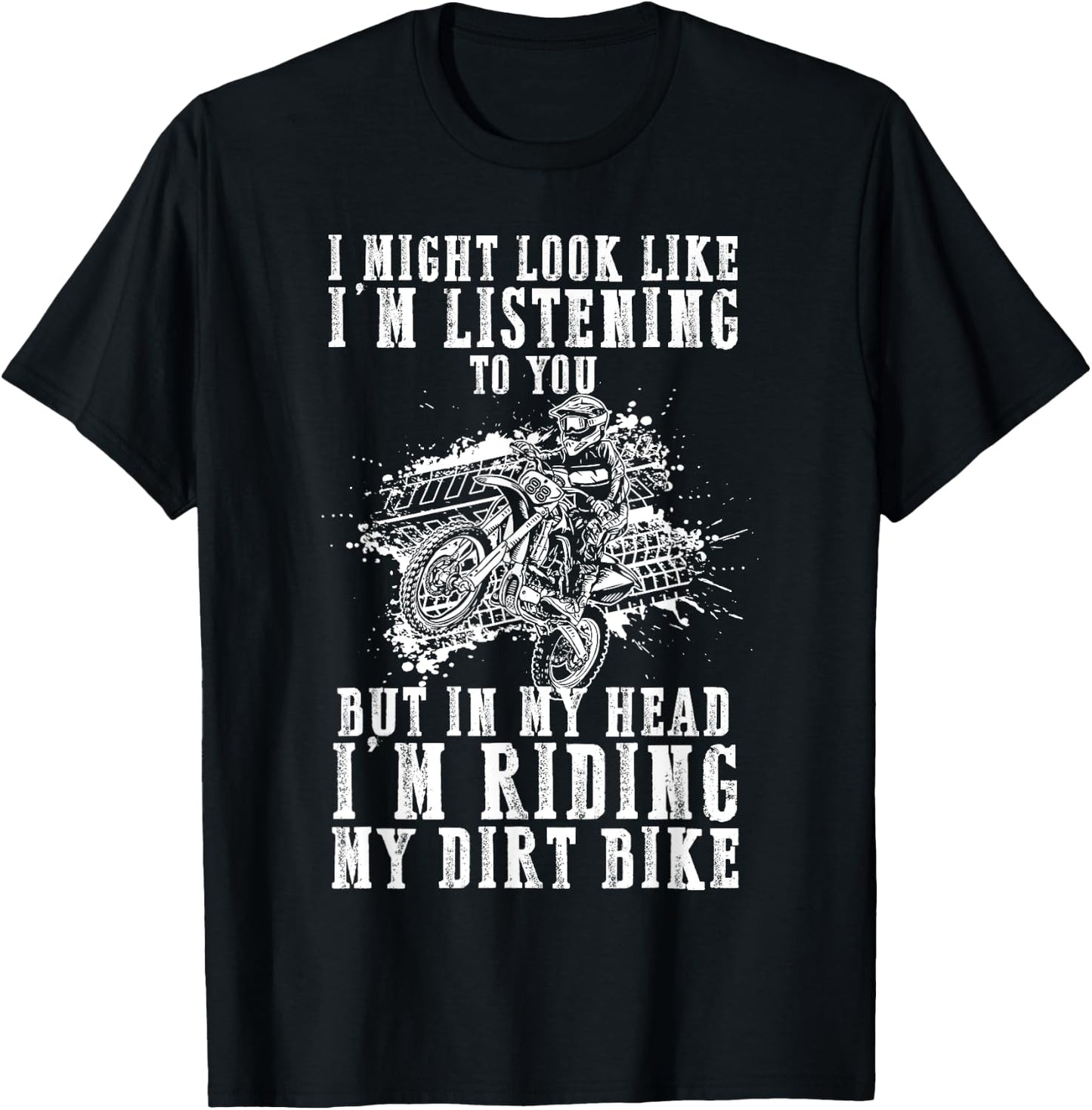 Dirt Bike Rider Thoughts - Sarkastisches Motocross MX Racer lustig T-Shirt - T-Shirt | Black