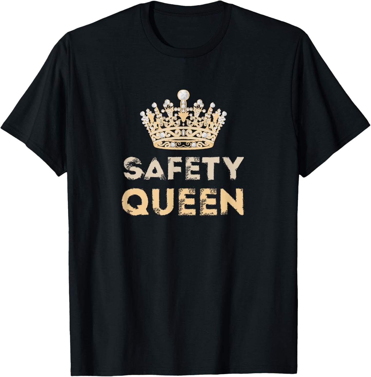 Safety Queen with Crown T-Shirt - T-Shirt | Black