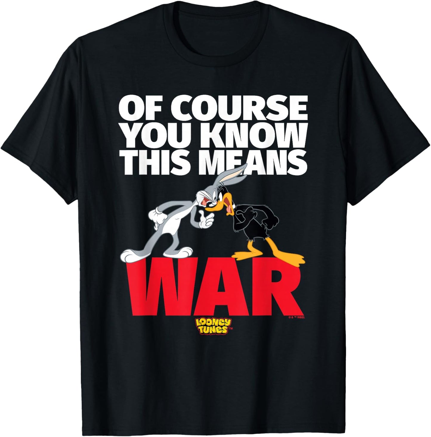 Looney Tunes Bugs Daffy This Means War T-Shirt - T-Shirt | Black