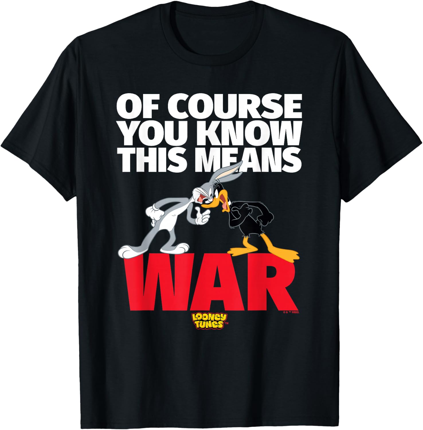 Looney Tunes Bugs Daffy This Means War T-Shirt - T-Shirt | Black