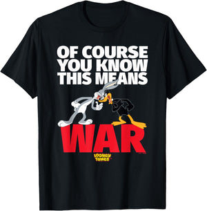 Looney Tunes Bugs Daffy This Means War T-Shirt - T-Shirt | Black