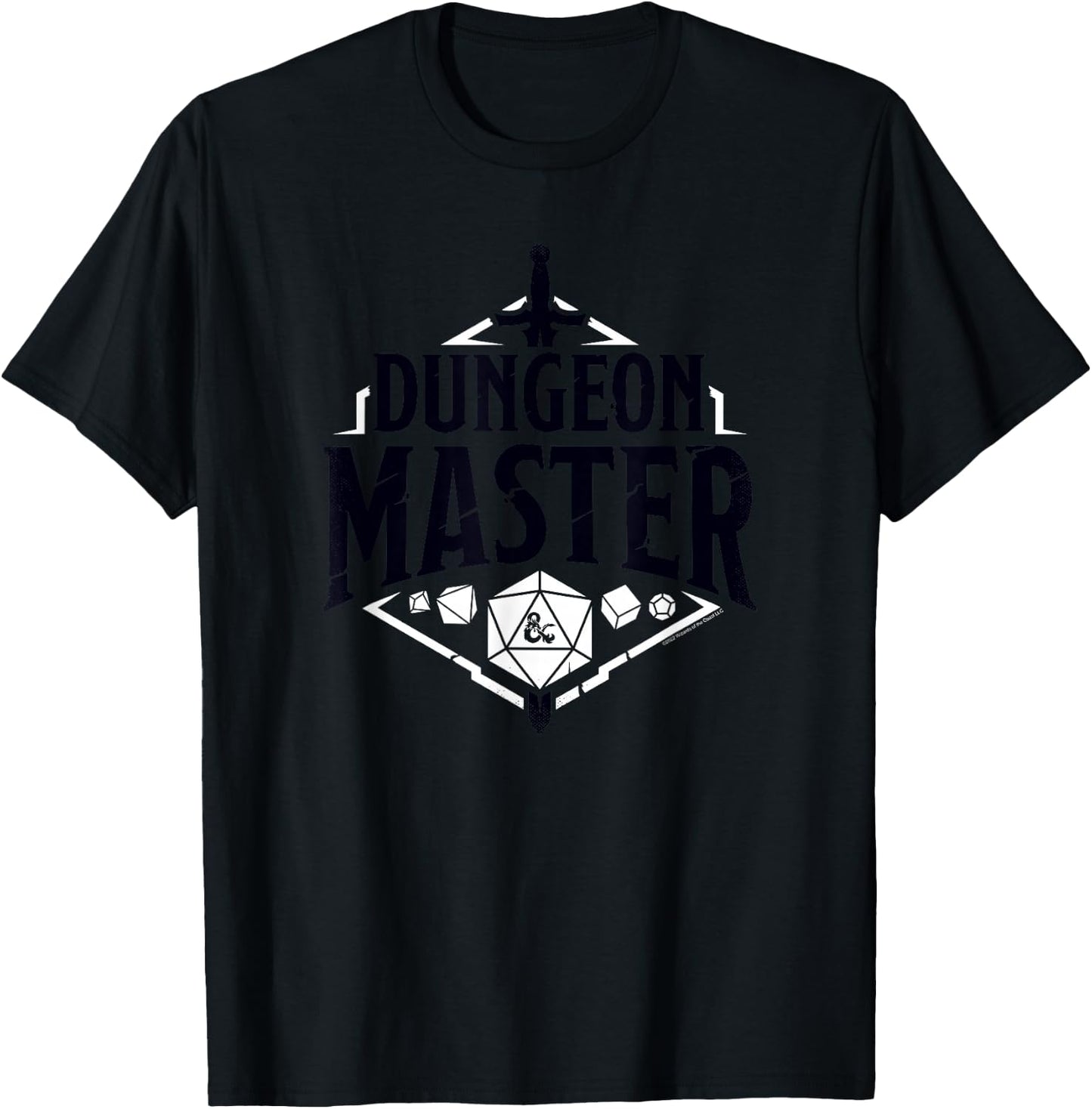 Dungeons & Dragons Dungeon Master Sword & Dice Logo T-Shirt - T-Shirt | Black