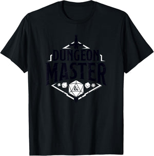 Dungeons & Dragons Dungeon Master Sword & Dice Logo T-Shirt - T-Shirt | Black