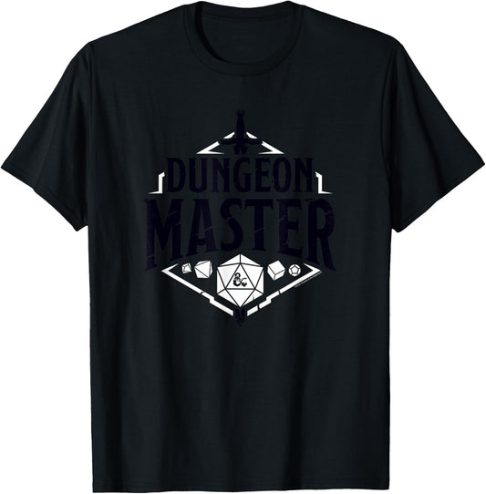 Dungeons & Dragons Dungeon Master Sword & Dice Logo T-Shirt - T-Shirt | Black