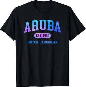 Aruba Vacation Souvenir Colorful Boys Girls T-Shirt - T-Shirt | Black
