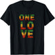 One Love Rasta Reggae Men Women Rastafari Kids gift T-Shirt - T-Shirt | Black