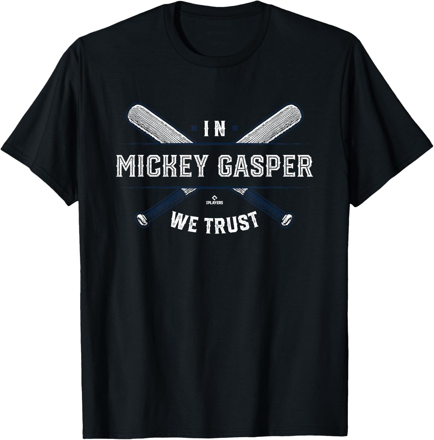 We Trust in Mickey Gasper Boston Baseball MLBPA T-Shirt - T-Shirt | Black