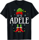 It's Adele Elf Funny Personalized Name Christmas Adele Xmas T-Shirt - T-Shirt | Black
