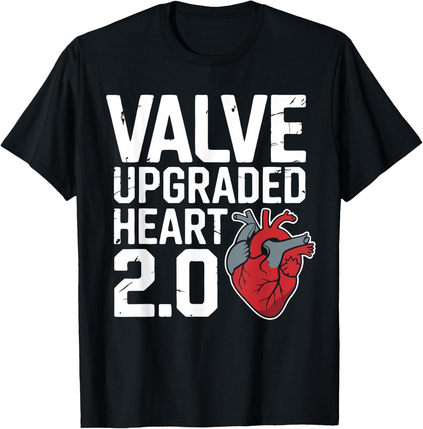 Funny Aortic Valve Surgery Heart T-Shirt - T-Shirt | Black
