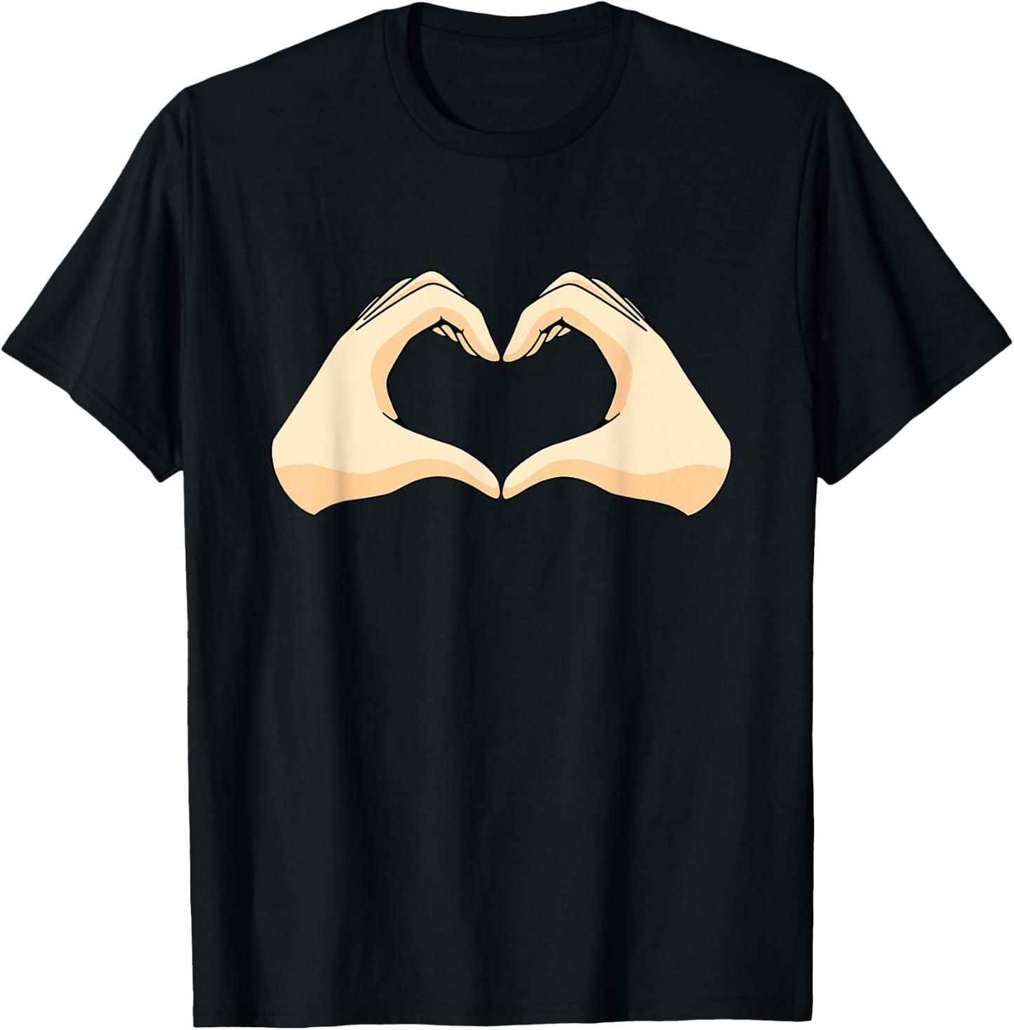 Hände Herz Hand Herz T-Shirt - T-Shirt | Black