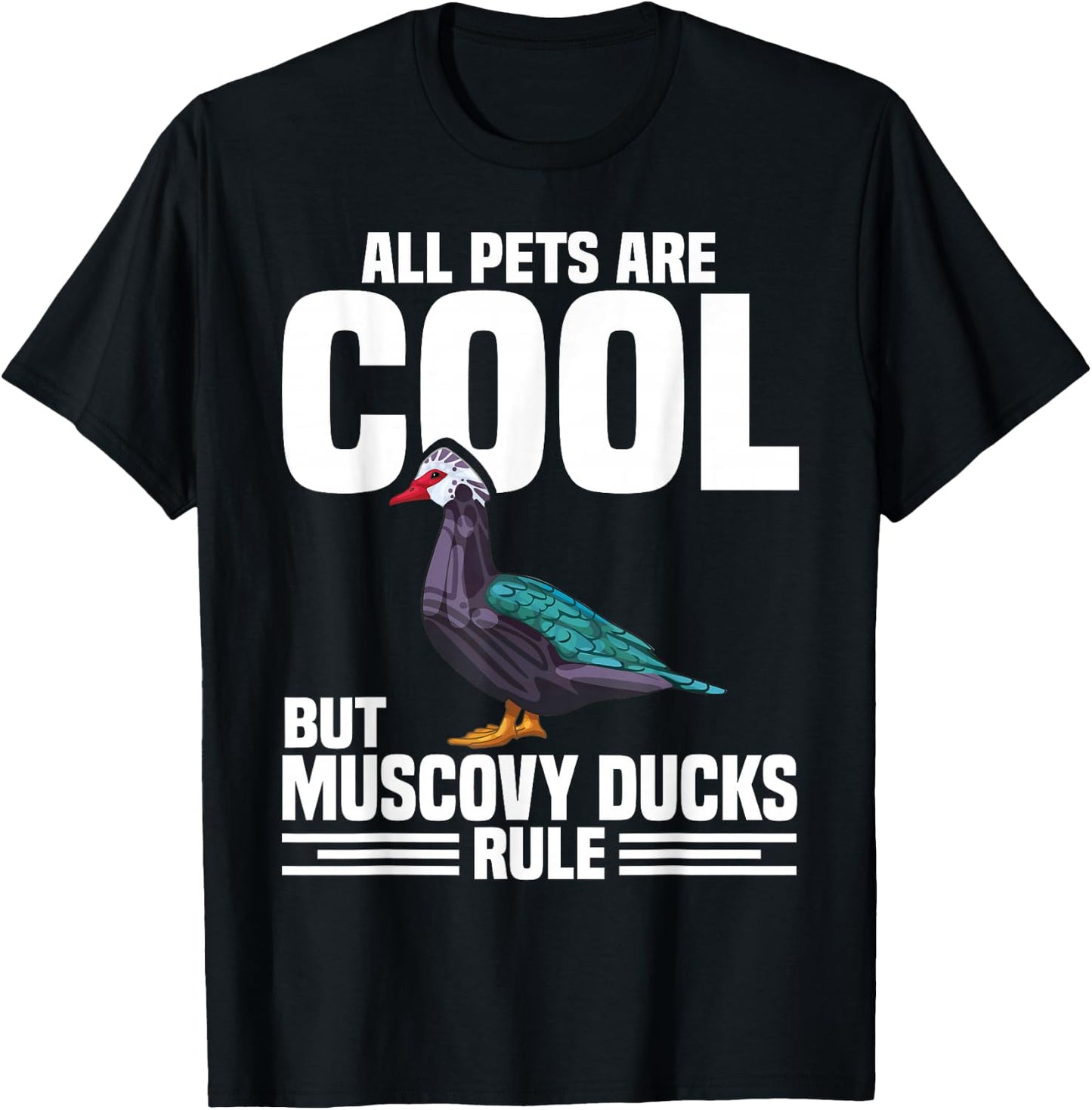 Muscovy Duck Owner Muscovy Duck Food Necklace Muscovy Ducks T-Shirt - T-Shirt | Black
