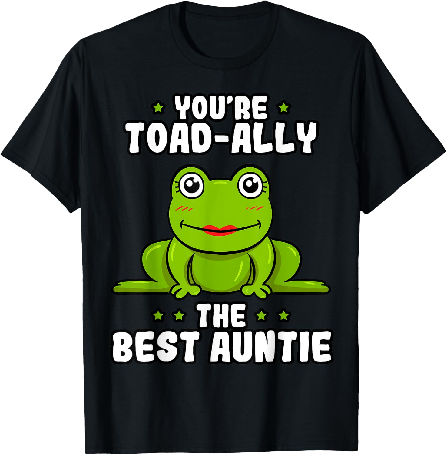 Toad-Ally The Best Auntie Frog Lover Toad Aunt T-Shirt - T-Shirt | Black