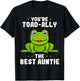 Toad-Ally The Best Auntie Frog Lover Toad Aunt T-Shirt - T-Shirt | Black
